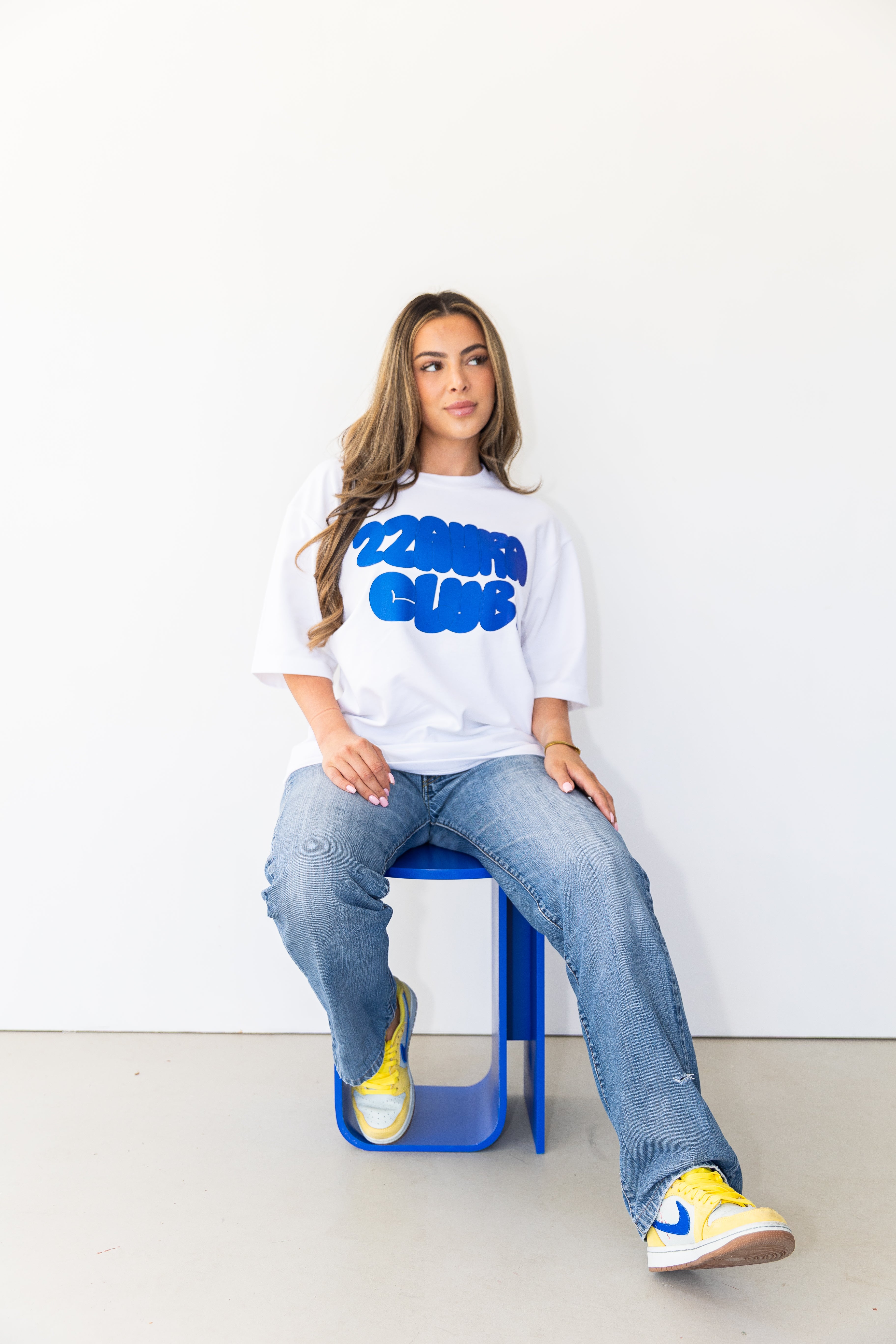 22AURA Oversized Tee - Blue